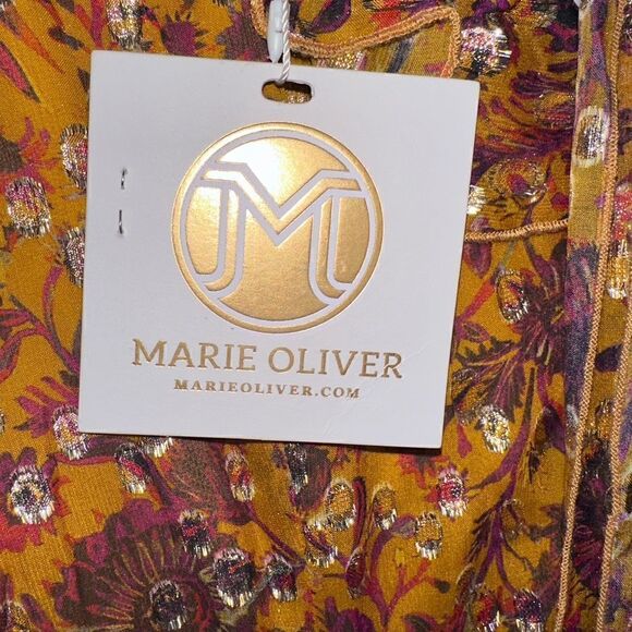 Marie Oliver NWTs Silk Blend Jayda Dress in Marigold Harvest Size 4 - Picture 13 of 13